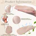 2 Pairs Arch Support Inserts for Womens Sandals Adhesive Arch Pad Support Shoe Insoles for Flat Feet, Plantar Fasciitis, Foot Pain Relief