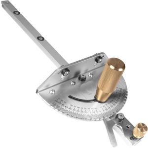 Premium Miter Gauge, 27 Angle Stops for Table Saws, Router Tables, Band Saw and Woodworking Tools (Sliver), 450mm x 75mm x 34.5mm