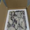 Luxurious Natural Marble Tray Hand Towel Organizer for Disposable Paper Napkins, Jewelry, Makeup Bathroom Vanity Sink Comestic Holder Bathtub Decorative Organizer Perfume Tray/Calacatta Viola