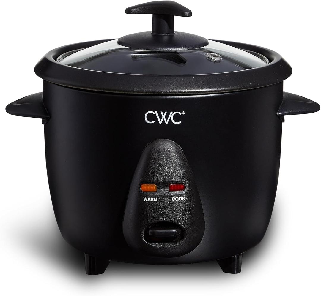 COOK WITH COLOR 6 Cup Rice Cooker 300W - Effortless Cooking and Perfectly, Cooks 3 Cups of Raw Rice for 6 Cups of Cooked Rice, Black