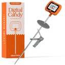 Digital Candy Thermometer with Pot Clip, 10" Long Stainless Steel Probe, Instant Read Kitchen Thermometer for Cooking, Baking, and Candy Making (Orange)