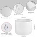 Drum Lamp shades Set of 2, White Line Lamp Shades for Table Lamps Floor Lamp, 13" Top X 13" Bottom X 10" High Large Fabric Lamp Shades, Easy Assembly Replacement Lampshades