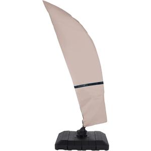 Grand Patio Deluxe Patio Umbrella Cover for 9 to 12 FT Offset Umbrella with Curved Cantilever and Straight Pole, Waterproof Cantilever Umbrella Cover with Zipper, Weather-resistant, Beige