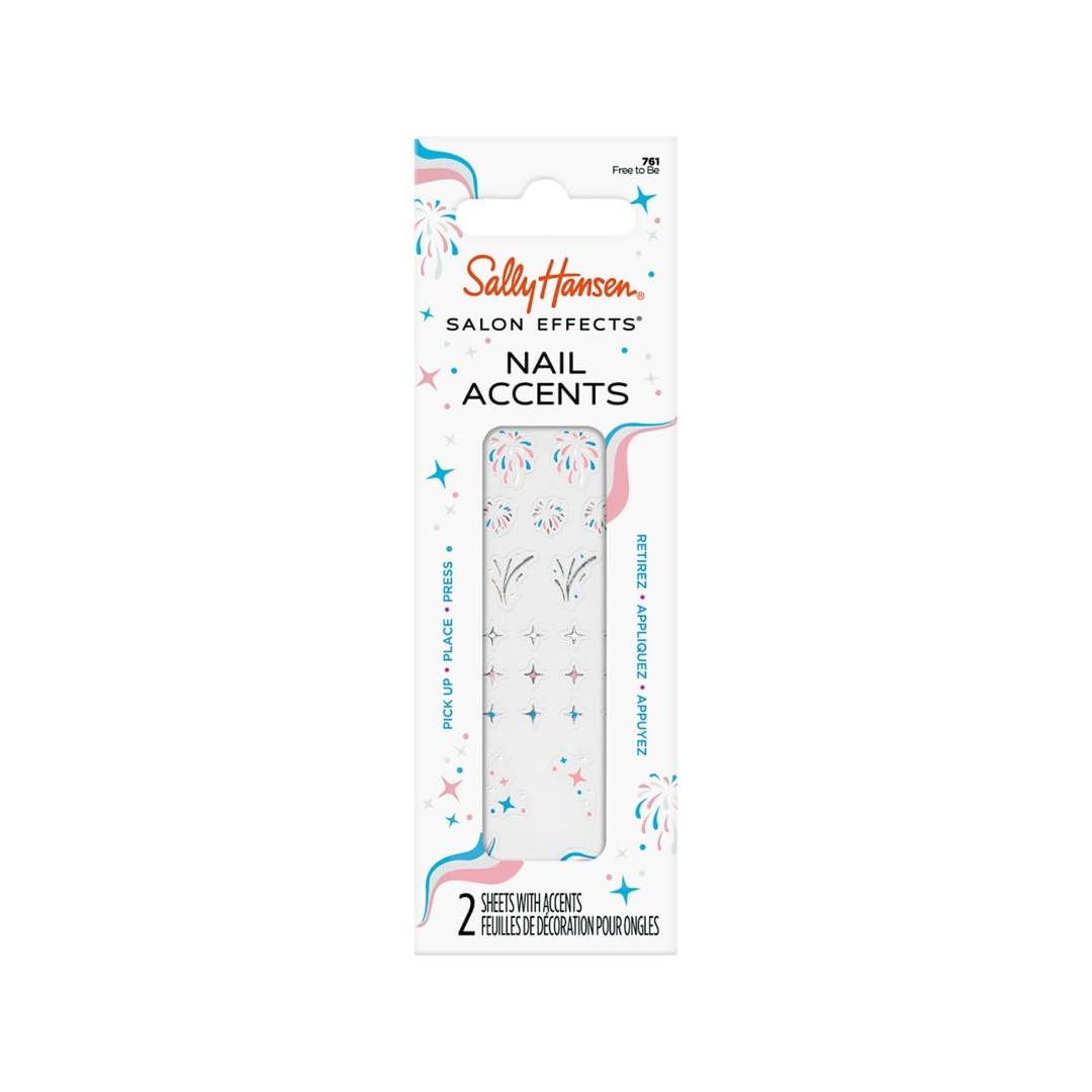 2 x Sally Hansen Salon Effects Nail Accents | Easy to Use, No Commitment, Mix and Match Designs | Nail Art Decals for Polish or Bare Nails | Free to Be