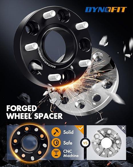 dynofit 5x5.5 Wheel Spacers 1.5 inch for 2002-2010 Ram 1500, 77.8mm Hub Centric Wheel Spacer Compatible with 2005-2011 Dodge Dakota and 2004-2009 Durango, 9/16-18 Thread Pitch Forged Spacer, 2 Pcs dynofit 5x5.5 Wheel Spacers 1.5 inch for 2002-2010 Ram 1500, 77.8mm Hub Centric Wheel Spacer Compatible with 2005-2011 Dodge Dakota and 2004-2009 Durango, 9/16-18 Thread Pitch Forged Spacer, 2 Pcs