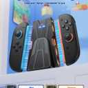 2 x FASTSNAIL Charging Grip for Nintendo Switch 2 (2025) for Joycon 2, Magnetic Controller Grip and Dock for Joy-con 2, Portable Charger Stand with LED Indicator, Play While Charging