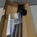 Curtain Rods for Windows No Drilling 30 to 45 Inch, 5/ 8 Inch Diameter Drapery Rods, No drill Curtain Rod Set with 3M Self Adhesive Curtain Rod Holders for Bedroom, Living Room, Kitchen, Black, 30"-45"