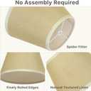 Khaki Empire Lamp Shades Set of 2, 5.9" 9.8" 6.6" Natural Linen Lampshades for Table Lamps, Small Spider Fitter Replacement Lamp Shades, Bulb Clip Adapters Included, No Assembly Required