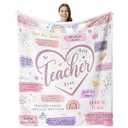 lemzcen Teacher Gifts for Women, Teacher Appreciation Gifts, Retirement Birthday Thank You Gifts for Teachers Women, Best Teacher's Day Gifts Ideas Throw Blanket 60"X50"