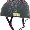 Krash! Leopard Kitty Black 8+ Helmet, Youth Girls