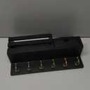 FifthQuarter Key and Mail Holder for Wall, Mail Organizer Wall Mount with 6 Hooks and Storage Drawer, Easy Installation Key Rack for Entryway and Home Decor (Black)