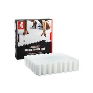 HockeyShot All-Star Dryland Flooring Tiles 10 Pack, 18x18, White - Build Your Own Year-Round Hockey Training Surface,