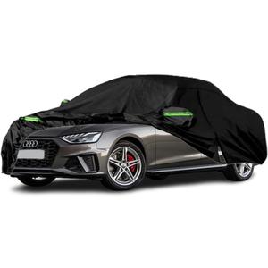 Waterproof Car Covers Compatible with 2008-2024 Audi A4/S4 Sedan, All Weather Custom-fit Car Cover with Zipper Door for Rain Snowproof UV Windproof Protection