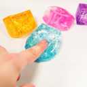 4pcs Glitter Ice Cubes - Colorful Sensory Fidget Toys for Adults & Kids, Fun Squeeze Ball for Stress Relief, Holiday and Birthday Gifts, Perfect Party Toy Gift, Easter Basket Gift