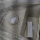 Wall Hung Bathroom Vessel Sink, QISHKA 12.5" X 11.5" Semi-Oval Floating Ceramic Wash Hand Basin White Wall Mount Vanity Sink for Small Bathroom and Small Cloakroom