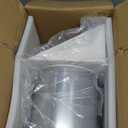 8 Inch Hooded Wall Vent with Screen and Damper,Outdoor Wall Exhaust Vent Cover Cap for Kitchen Range Hood Dryer Duct Ventilation &Exterior Air Exhaust Applications,Galvanized Steel,White