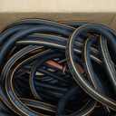 Giraffe Tools Garden Hose 100ft x 5/8", Water Hose Heavy Duty, Flexible, Lightweight Hybrid Hose with Swivel Handle, Male to Female Fittings, Burst 600 PSI (100' (feet), 5/8 Inch Black)