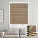 DEZ FURNISHINGS Cordless 1.5" Blackout Cellular Shade, 29"W x 48"H, Latte