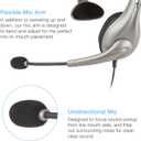 Cyber Acoustics USB Mono AC-840 Headset, Headphone with microphone, Great for Education, Office and Call Centers (AC-840)