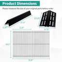 7620 Porcelain Flavorizer Bars 7524 Stainless Steel Grill Grates for Weber Genesis E310 E320 E330 S310 S320 S330 EP-310 with 7622 Heat Deflector Grill Replacement Parts for Weber 300 Series
