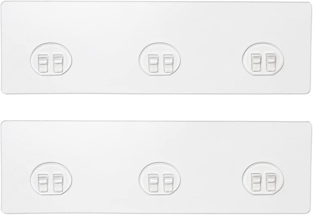 2 Pack Shower Caddy Adhesive for Replacement, Strong Transparent Adhesive for Shower Caddy Sticky Pads, No Drilling for Corner Shelf Basket, Bathroom Storage Shelves, Kitchen Racks and Soap Holder