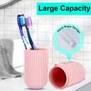 UCEC Travel Toothbrush Case, Toothbrush Holder Travel, Toothbrush Case for Traveling, Camping, Home, School, Business, Bathroom, 7.7" x 2.36" x 2.36" for Soft Toothbrush Up To 7.4 inch (Green, Pink)
