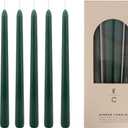 Tapered Dinner Candles - Soy & Paraffin Blend, Dinner Candles with Long-Lasting 7-Hour Burn for Stylish Homes - Candle in Curated Colors Ideal Gift for Hosts, Brides & Event Planners-Evergreen