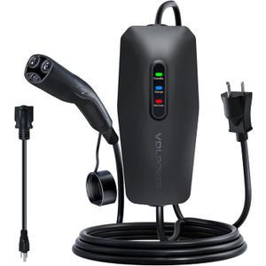 Level 1/2 EV Charger for Tesla 16Amp, Electric Vehicle Portable Charger with 20FT Cable, 3.5KW Home EV Charging Station for J1772 Electric Cars,110V-240V, NEMA 6-20 & NEMA 5-15 Plug