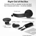 Belkin Wireless Car Charger, MagSafe Phone Holder & Car Dash Mount w/ 1M USB C Cable, Qi2 MagSafe Compatible Fast Charging iPhone Charger for iPhone 17, Galaxy S26, Pixel 10, Road Travelers, Black