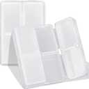 FYY Daily Pill Organizer, 7 Compartments Portable Pill Case Travel Pill Organizer,[Folding Design] Pill Box for Purse Pocket to Hold Vitamins,Cod Liver Oil,Supplements and Medication-Clear (Small (1 Piece))