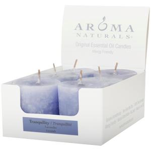 Aroma Naturals Votive Candles with Lavender, Tranquility, 6 Count