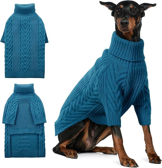 ASENKU Extra-Large Dog Sweater, Dog Sweaters for Extra Large Dogs, Pet Sweatshirt Apparel Turtleneck Pullover Winter for Doberman, Great Dane ( 3XL)