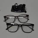 Gaoye Ultralight Blue Light Glasses for Women - Computer Protection Glasses for All Day Comfort - Anti UV Glare & Eyestrain (Light Black & Leopard)