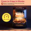 Air Fryer 12 Preset with Viewing Window, 6Qt Large Capacity, 400 Max Crisp, Airfryer, Bake, Roast, Dehydrate, Reheat, 1700W Quick Even Easy Meals, Nonstick Dishwasher Safe Basket, 6 Quarts