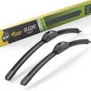 Raidbee 24+21 inch Silicone Windshield Wiper blades Replacement for DODGE Charger 2020-2011,Chrysler 300 2020-2011,MITSUBISHI Outlander 2023-2007,Chevrolet Camaro 14-10 +More Silicone Wiper Blades