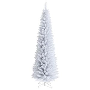  7-ft Pencil White Artificial Christmas Tree
