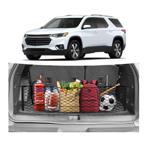 Canvcle Trunk Cargo Net for 2018-2025 2026 Chevrolet/Chevy Traverse Accessories Envelope Style Mesh Trunk Net Organizer and Storage Stretchable Adjustable Elastic Nylon Rear Cargo Netting with Hooks