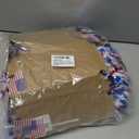 50FT 4th of July Patriotic Tinsel Garland Decorations, Red White and Blue Tinsel with Flag Metallic Glitter Hanging Garland for Memorial Day 4th of July Independence Day Indoor Outdoor Decor