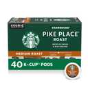 Starbucks K-Cup Coffee Pods, Medium Roast Hot or Iced Coffee, Pike Place Roast, 40 Keurig Pods (EXP 08/22/26)