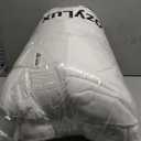 CozyLux King Size Comforter Set White Seersucker 7 Pieces Bed in a Bag King Comforter Set with Sheets, Luxury Soft Bedding Set with Down Alternative Comforter, Sheets, Pillowcases & Shams All Seasons