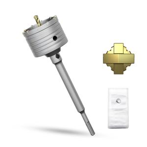 3-1/8" Concrete Hole Saw,80mm Masonry Hole Saw, with 220mm SDS Plus Shank Connecting Rod for Concrete Brick Cement Stone Wall Drilling Home Improvement