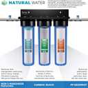 iSpring F3WGB32BM 4.5 x 20 3-Stage Whole House Water Filter Set Replacement Pack with Sediment, CTO Carbon Block, and Iron & Manganese Reducing Cartridges Fits WGB32BM, White (Pack of 1)