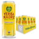 Yerba Madre Organic Yerba Mate, Lemon Elation, 150mg Natural Caffeine, Energy Drink Alternative, No Jitters or Crash, 15.5 Oz Cans (Pack of 12), Best By: 07/JUN/2027