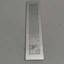 PATIKIL 14 x 3 Inch Door Air Vent Cover, Aluminum Grille Ventilation Cover Louvered Diamond Hole with Mounting Screws for Cabinet Wardrobe Door, Silver