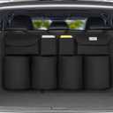 SURDOCA Hanging Trunk Organizer, NEW MODEL Car Organizers and Storage, Car Interior Accessories, Tear Resistant & Easy to Install (35.5x18.2in, Black)