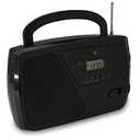 GPX R633B Portable Shortwave AM/FM Clock Radio (Black)