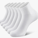 Airacker Athletic Quarter Socks with Cushion Running Ankle Socks for Men Women 6 Pairs Size 9-12