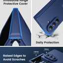 BXYJY for Samsung Galaxy Z Fold 7 Case with Stand, Compatible with MagSafe, Front Screen Protector, Camera & Hinge Protection, Slim Rugged Full Body Magnetic Phone Case for Samsung ZFold 7, Blue