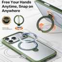 TORRAS Q3 Spin for iPhone 17 Pro Max Case with 360 Magnetic Stand, Camera Control, Fit for MagSafe, 4X Military-Grade Shockproof Case for iPhone 17 Pro Max Phone Case with Stand, Alpine Green