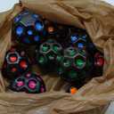 Bouncy Ball, Colorful Big Super Bouncy Astro Balls, Extreme High Bouncing Balls for Kids,Fun Kids Lightweight Foam Jump Balls for Outside, Improve Hand Eye Coordination Ability (12 Pack) (black polka dots)